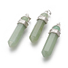 Natural Green Aventurine Pointed Pendants G-I214-H08-2