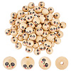 PandaHall Elite 80Pcs Natural Wood European Beads WOOD-PH0002-73-1