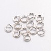 Silver Color Plated Brass Open Jump Rings X-JRC4MM-NFS-1