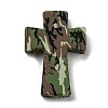 Cross with Flower Silicone Focal Beads SIL-G006-02E-2