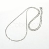 Men's 304 Stainless Steel Curb Chain Necklaces STAS-O037-65P-2