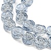 Electroplate Transparent Glass Beads Strands EGLA-G037-01A-4