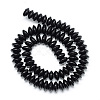 Natural Black Stone Bead Spacer Strands X-G-R359-4x8-01-2