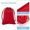 DELORIGIN 12Pcs Velvet Cloth Drawstring Bags TP-DR0001-01C-01-3