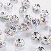 Brass Rhinestone Spacer Beads RB-A014-Z7mm-28S-NF-1