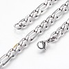 304 Stainless Steel Figaro Chain Bracelets BJEW-P236-18P-2