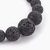 Natural Lava Rock Beads Stretch Bracelets BJEW-JB03958-3