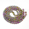 Baking Painted Glass Beads Strands DGLA-Q023-6mm-DB59-2