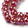 Electroplate Opaque Glass Beads Strands EGLA-H101-02A-4