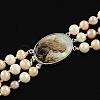 Natural Pearl Jewelry Sets SJEW-R032-02-5