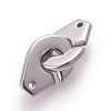 304 Stainless Steel Interlocking Clasps STAS-O119-25P-1