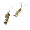 Natural Labradorite Chip Beads Dangle Earrings EJEW-JE04649-07-1