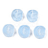 Transparent Spray Painted Glass Beads GLAA-N035-036-C11-2