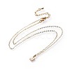 Brass Initial Pendants Necklace Sets NJEW-JN02510-2-2