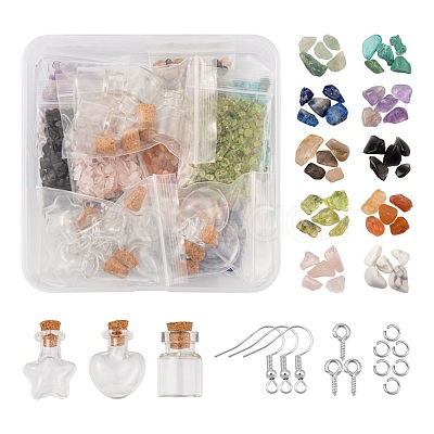 DIY Wish Bottle Pendant Earring Making Kits DIY-FS0002-26-1