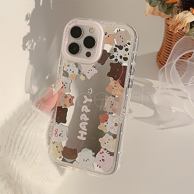 Cat Mirrored Axrylic Mobile Phone Cover PW-WG472D8-03-1