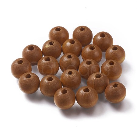 Painted Natural Wood Beads WOOD-A018-16mm-15-1