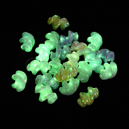 UV Plating Opaque Luminous Acrylic Beads MACR-D083-11-1