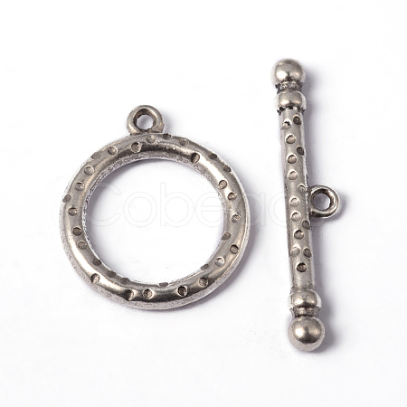 Tibetan Style Alloy Toggle Clasps X-LF1408Y-1
