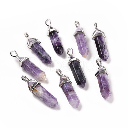 Natural Quartz Crystal Double Terminated Pointed Pendants G-F295-05Q-1