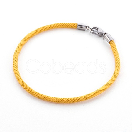 Braided Cotton Cord Bracelet Making MAK-L018-03A-08-P-1