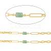 Natural Green Aventurine Faceted Irregular Column Beaded Chains CHC-H105-02G-01-2