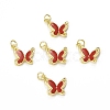 Brass Micro Pave Cubic Zirconia Pendants KK-E068-VB324-2-4