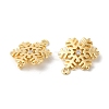 Brass Pave Clear Cubic Zirconia Connector Charms KK-P234-03G-2
