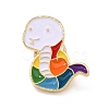 Rainbow Color Snake Enamel Pin JEWB-I015-01G-1