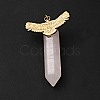 Eagle Natural Rose Quartz Pointed Pendants G-I333-04G-2