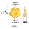 Light Gold Plated Alloy Enamel Pendants ENAM-YW0002-20G-4