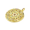 Brass Micro Pave Cubic Zirconia Pendants KK-E111-03G-2