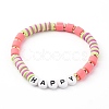 Handmade Polymer Clay Beads Stretch Bracelets Sets BJEW-JB06353-01-10