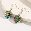 Fashionable Classic Paua ShelL Heart Dangle Earrings for Women HB4691-1