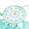 Woven Web/Net with Feather Hanging Ornaments HJEW-G025-03A-2