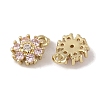 Brass Micro Pave Cubic Zirconia Charms KK-L212-17G-2