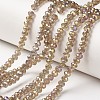 Electroplate Transparent Glass Beads Strands EGLA-A034-T6mm-T04-1