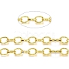 Alloy Bamboo Shaped Oval Link Chains LCHA-H004-23G-2
