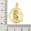 Brass Micro Pave Cubic Zirconia Pendants KK-K354-08E-G-3