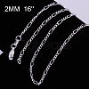 Brass Figaro Chain Necklaces NJEW-BB10874-16-1