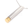 304 Stainless Steel Column Pendant Necklace NJEW-P262-14-3