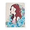 Rectangle Girl Print Paper Earring Necklace Display Card CDIS-M007-02E-1