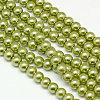 Eco-Friendly Dyed Glass Pearl Round Bead Strands X-HY-A002-10mm-RB066-1