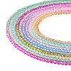 Pandahall 10 Strands 10 Colors Transparent Gradient Color Glass Beads Strands GLAA-TA0001-55-13