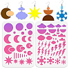 2Pcs 2 Style PET Plastic Earring Handwork Template DIY-WH0571-009-1