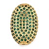 Rack Plating Brass Micro Pave Cubic Zirconia Charms KK-G513-74A-03G-1