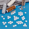 AHADERMAKER 200Pcs Flat Round Acrylic Mirror Sew on Rhinestone FIND-GA0003-69-4