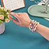 Flower Fruit Theme Beads Stretch Bracelets Set BJEW-SW00013-7