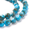 Synthetic Gold Line Turquoise Beads TURQ-F016-03B-03-3