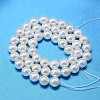 Round Shell Pearl Bead Strands X-BSHE-L011-6mm-A013-3